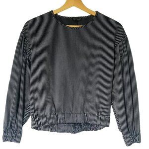 Topshop Navy and White Striped Top Size 4